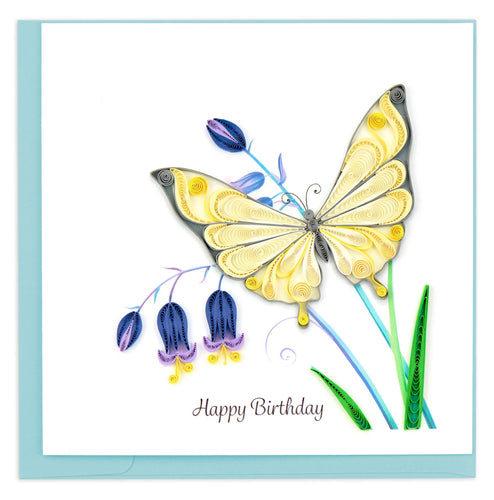 Quilling Card - Birthday Butterfly & Bluebells