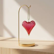 Load image into Gallery viewer, Dandarah (Ships from USA) - Blown Glass Ornament - Heart: Red