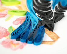 Load image into Gallery viewer, Quilling Card - Quilled Bluebird on Flower Branch Greeting Card