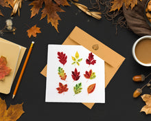 Load image into Gallery viewer, Quilling Card - Quilled Fall Foliage Leaves Greeting Card