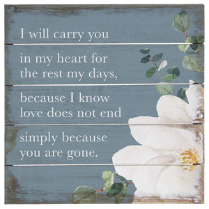 Sincere Surroundings - Carry In Heart Flower - Perect Pallet Petites: 8" x 8" x 1"