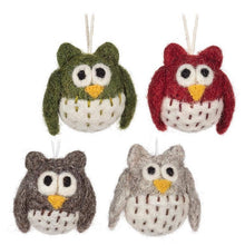 Load image into Gallery viewer, Abbott - Mini Owl Ornament-4 Assorted