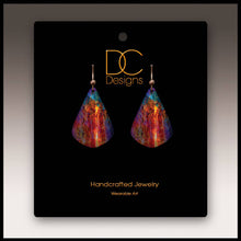 Load image into Gallery viewer, Illustrated Light &amp; DC Designs - Canyon Rust Abstract Short Drop Handmade Earrings