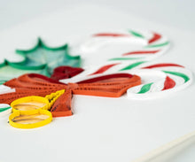 Load image into Gallery viewer, Quilling Card - Quilled Candy Canes Christmas Card (New 2023)