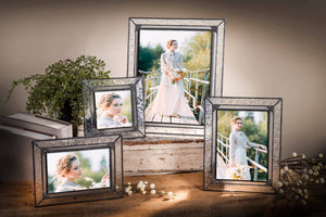 J Devlin Glass Art - Vintage Wedding Picture Frame 8x10