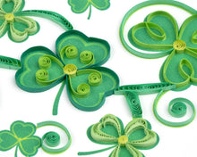 Load image into Gallery viewer, Quilling Card - Quilled Shamrocks Greeting Card