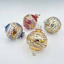 Load image into Gallery viewer, Dandarah (Ships from USA) - Blown Glass Small Ornament - Garland: Light Blue No Line