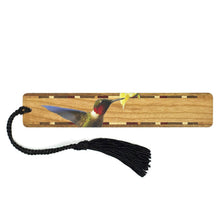 Load image into Gallery viewer, Mitercraft - Ruby-throated Hummingbird (Double-Sided Cherry) Bookmark