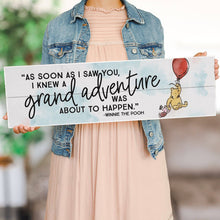 Load image into Gallery viewer, Sincere Surroundings - Grand Adventure Pooh - Vintage Pallet Boards