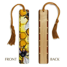 Load image into Gallery viewer, Mitercraft - Honeybees Handmade Wooden Bookmark