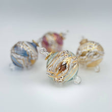Load image into Gallery viewer, Dandarah (Ships from USA) - Blown Glass Small Ornament - Garland: Light Blue No Line