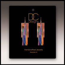 Load image into Gallery viewer, Illustrated Light &amp; DC Designs - Multicolor Copper Accent Multilayer Earrings