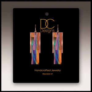 Illustrated Light & DC Designs - Multicolor Copper Accent Multilayer Earrings