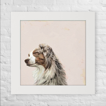 Load image into Gallery viewer, Cathy Walters Art - Best Friend Sunbathing Aussie Happy Square