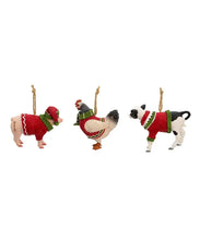 Load image into Gallery viewer, Kurt S. Adler, Inc. - 4&quot;FARM ANIMAL W/SWEATER+SCARF 3/A