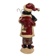 Load image into Gallery viewer, Kurt S. Adler, Inc. - 9" Snow Town Santa With Gift &amp; Snowman Table Piece