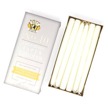 Load image into Gallery viewer, 10" Hand Dipped Unscented Taper Candles - Off White