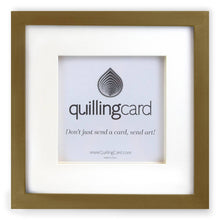 Load image into Gallery viewer, Quilling Card - Brushed Gold Shadow Box Frame