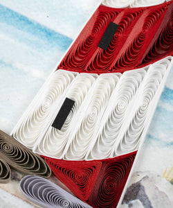 Quilling Card - Red & White Lighthouse