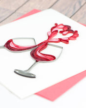 Load image into Gallery viewer, Quilling Card - A Toast to Love Quilled Greeting Card