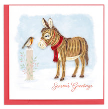 Load image into Gallery viewer, Quilling Card - Winter Donkey &amp; Friend