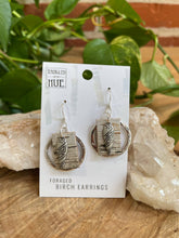 Load image into Gallery viewer, Handmade Birch Bark Earrings: Silver earhooks