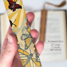 Load image into Gallery viewer, Mitercraft - Monarch Butterflies Wooden Bookmark
