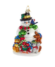 Load image into Gallery viewer, 5.5&quot;NOBLE GEMS SNOWMAN W/ANIMALS ORNAMENT