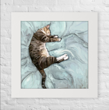Load image into Gallery viewer, Cathy Walters Art - Relaxed Cat Happy Square™