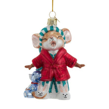 Load image into Gallery viewer, Kurt S. Adler, Inc. - Noble Gems, Glass Sleepy Mouse Ornament