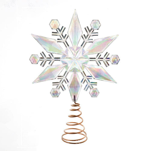 12.75“ Iridescent Snowflake Treetop