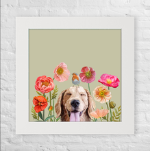 Load image into Gallery viewer, Cathy Walters Art - Dogs and Birds - Golden Happy Square™
