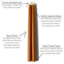 Load image into Gallery viewer, 10" Hand Dipped Unscented Taper Candles - Off White