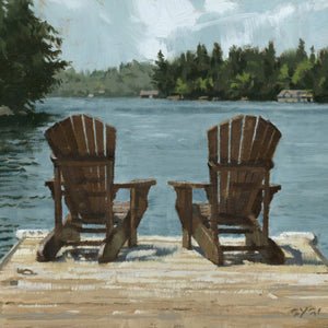 Adirondack Chairs Canvas Artwork by Darren Gygi