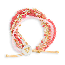 Load image into Gallery viewer, Beaded Love Bracelet-Blush Pink