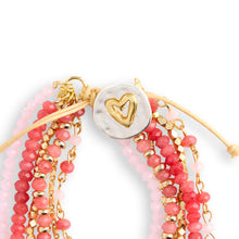 Load image into Gallery viewer, Beaded Love Bracelet-Blush Pink