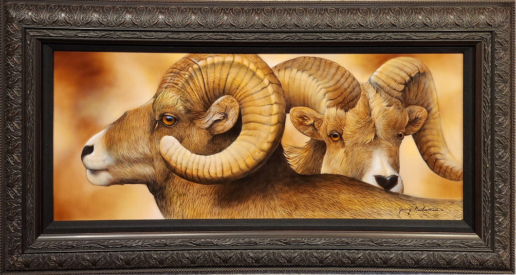 Bighorn Rams Original by Jerry Gadamus