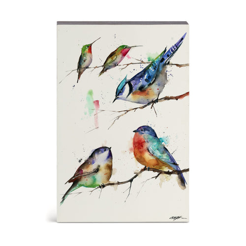 Birds on a Limb Wall Art 12x8