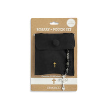 Load image into Gallery viewer, Black Rosary with Pouch