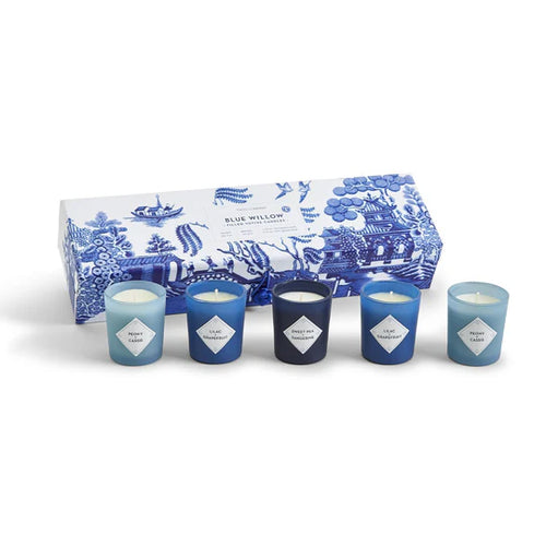Blue Willow Candle Set in Box