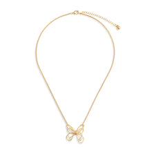 Load image into Gallery viewer, Butterfly Open Charm Gold Necklace