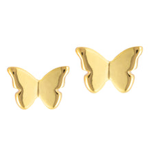Load image into Gallery viewer, Butterfly Post Gold Earrings