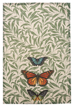 Load image into Gallery viewer, Butterfly on Leaves Tea Towel
