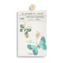 Load image into Gallery viewer, Butterfly Wings Gold Earrings