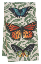 Load image into Gallery viewer, Butterfly on Leaves Tea Towel