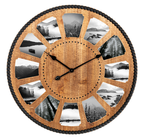 Beaded Edge Photo Frame Wall Clock