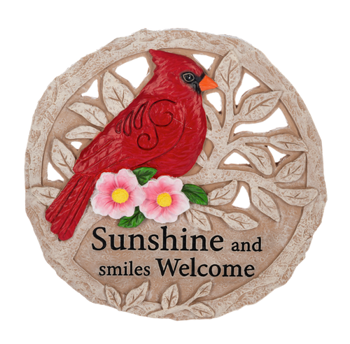 Cardinal Stepping Stone - Sunshine and Smiles Welcome