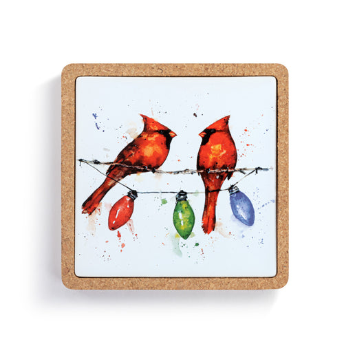 Cardinals On Lightstring Trivet