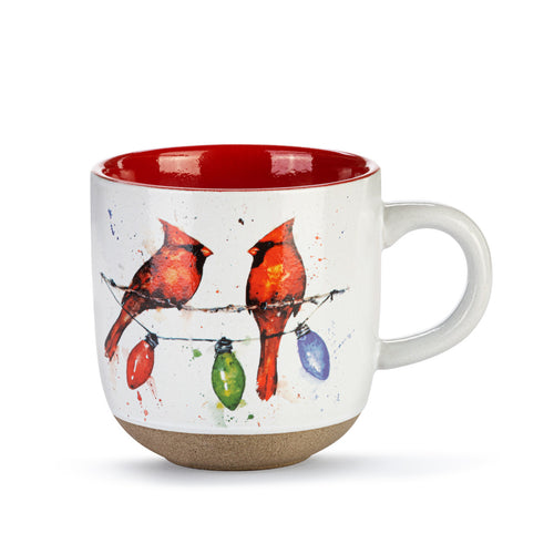 Cardinals on Lightstring Mug & Card Set
