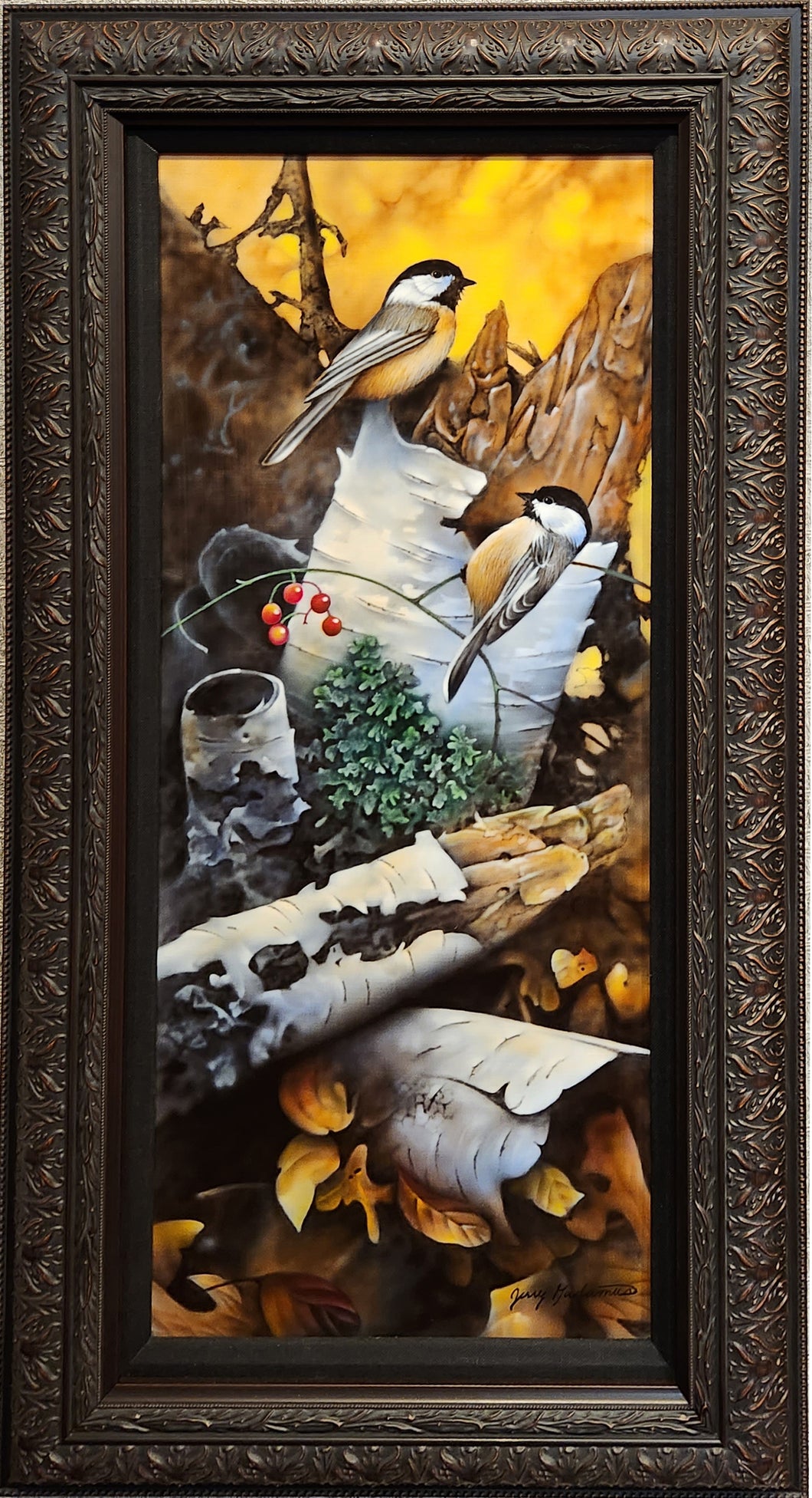 Chickadees Duo Original by Jerry Gadamus